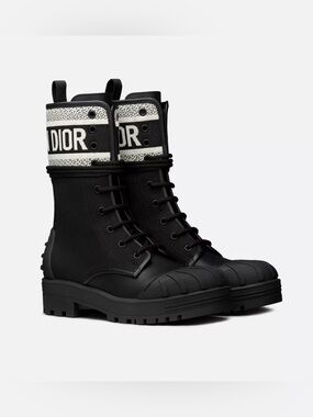 D-Major Ankle Boot
Black and White Technical Fabric and Black Calfskin